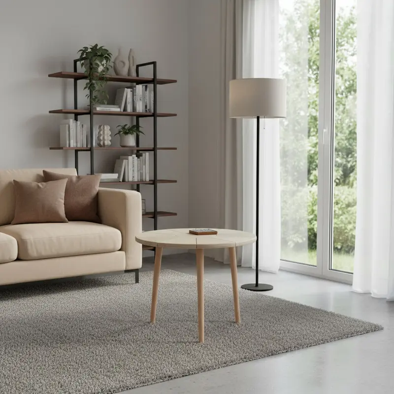 Yuvarlak Ahşap Sehpa 50 cm | Modern Yan Sehpa, Orta Sehpa ve Dekoratif Masa