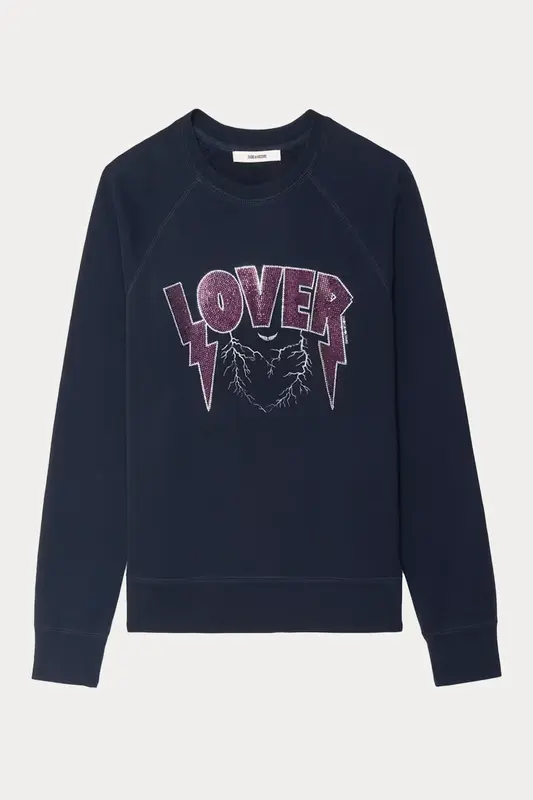 Zadig & Voltaire Comfort Fit Trok Logolu Şardonlu Sweatshirt