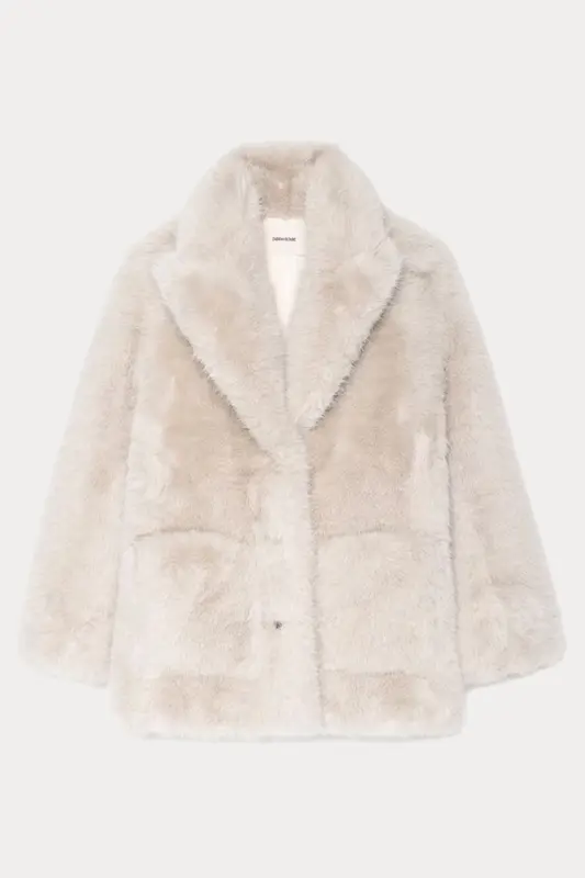 Zadig & Voltaire Geniş Kesim Peluş Manto