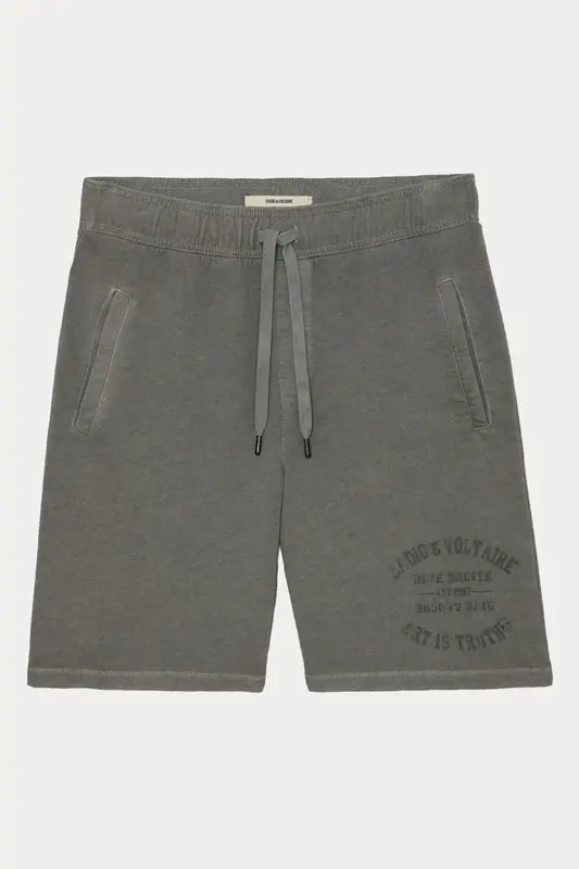 Zadig & Voltaire Logolu Beli Lastikli Penye Şort