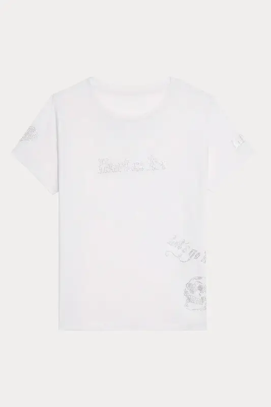 Zadig & Voltaire Regular Fit Trok Logolu Keten T-shirt