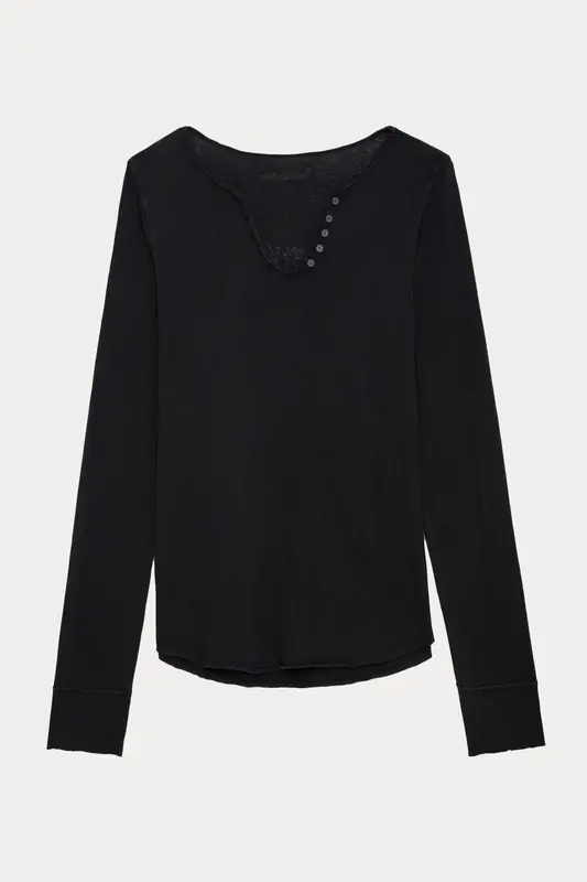 Zadig & Voltaire Yuvarlak V Yaka Sırtta Nakış Logolu T-shirt