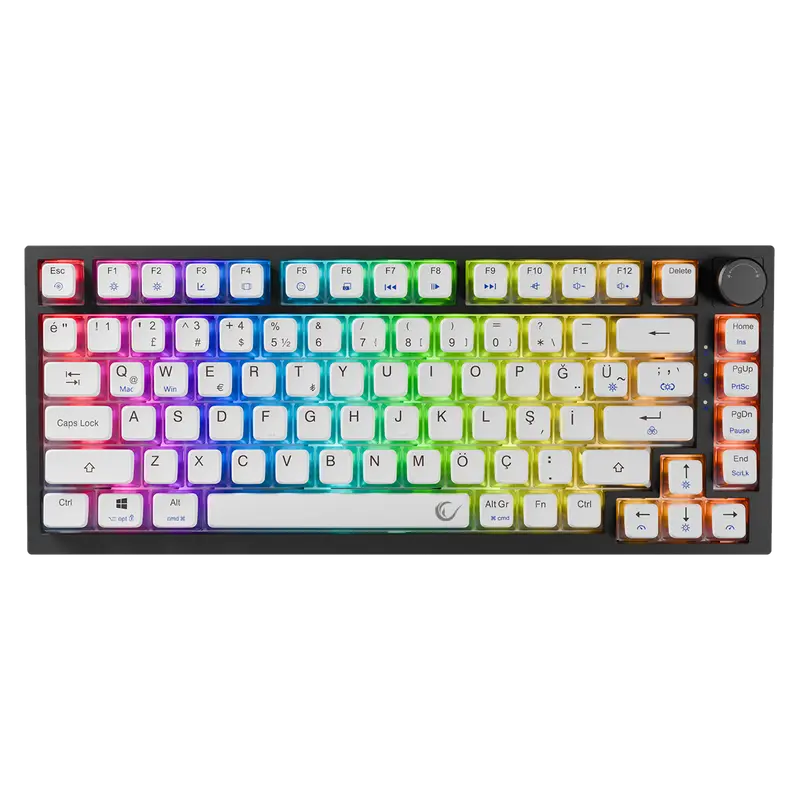 ZENITH PRO - V2 8000 Hz Gateron Manyetik Anahtarlı RGB Gasket Oyuncu Klavyesi - Siyah